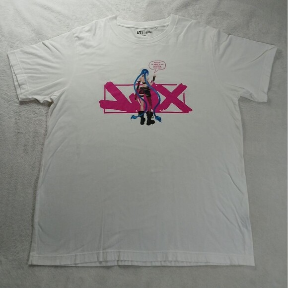 Uniqlo League of Legends Jinx T-shirt Mens Size XL Crewneck Shortsleeve - Picture 1 of 6